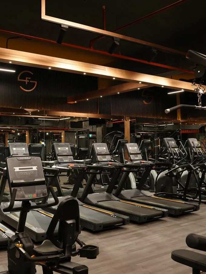 Cardio deck with Matrix treadmills